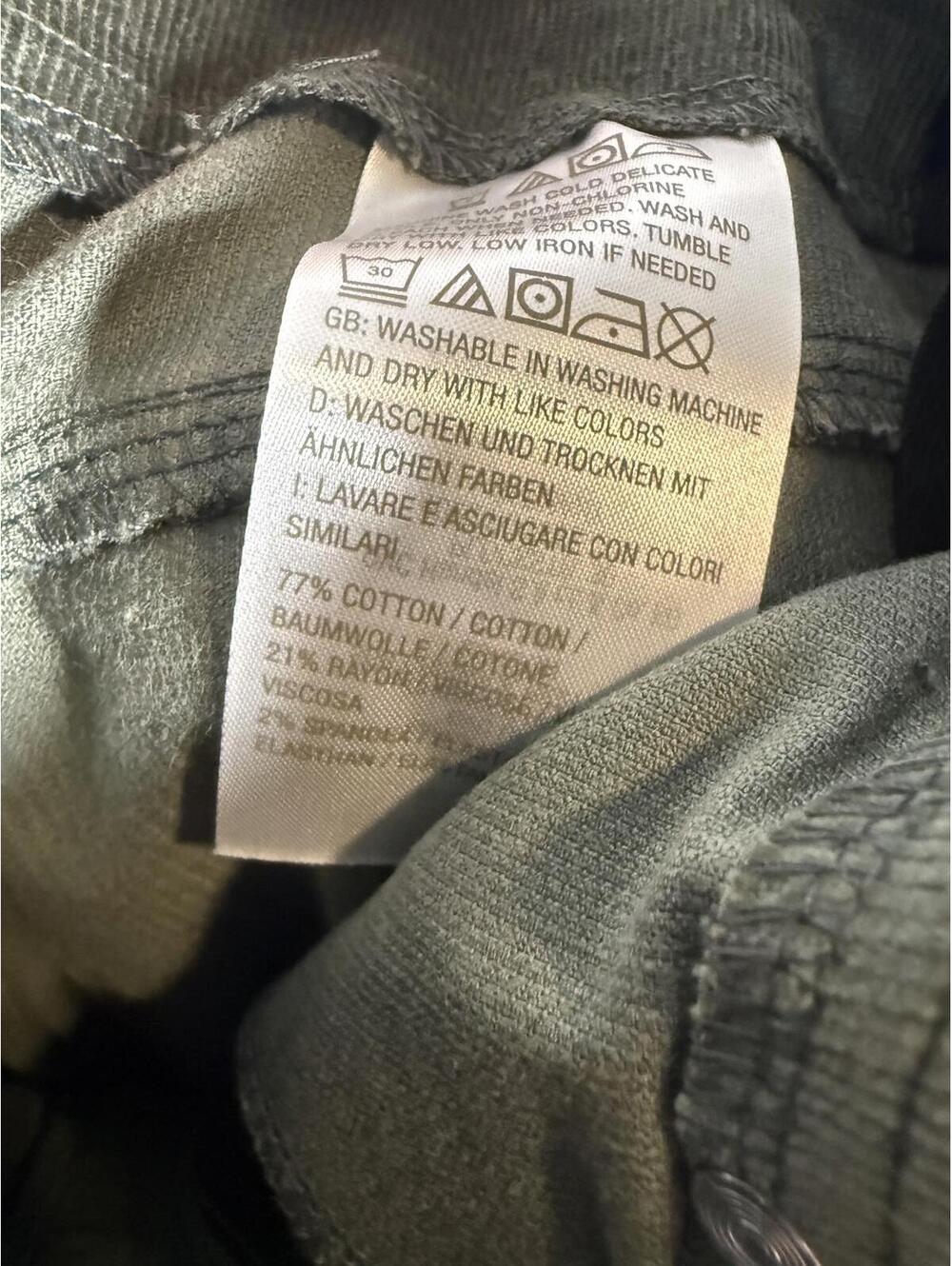 NWT d&co. Heritage Adaptive Olive Green Straight Leg Jeans US Size 8 - Picture 5 of 5